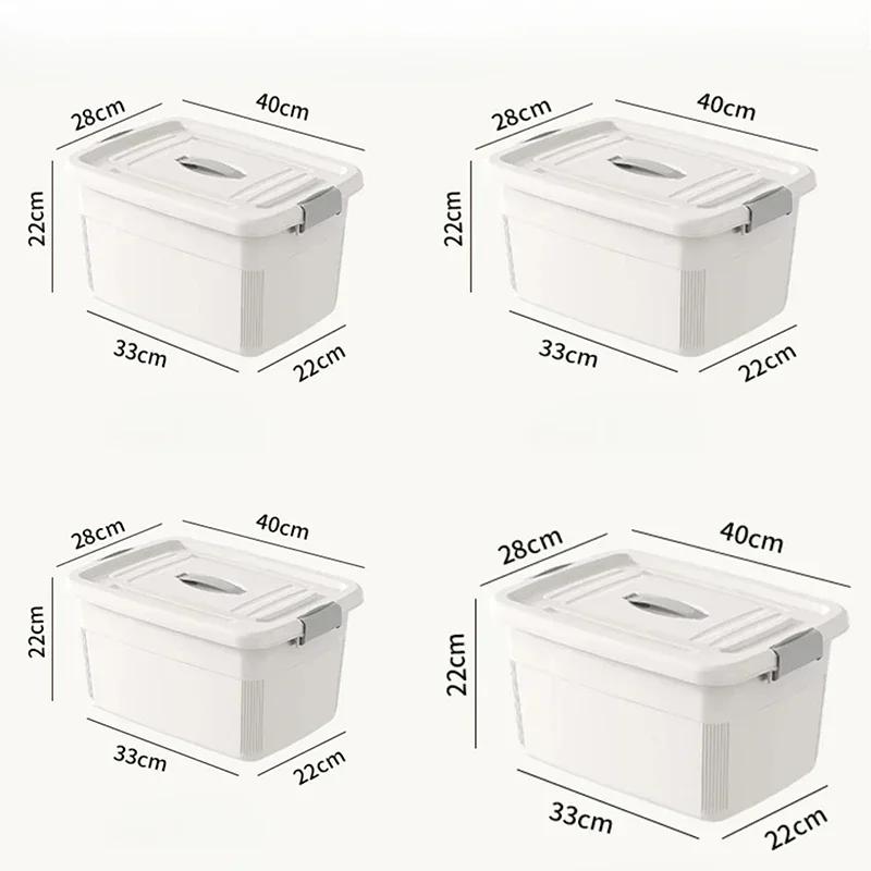 Dustproof Storage Box Sundries Box with Cover Easy Use Thickened Moisture Resistant and Labor-saving Large Capacity Storage Box 10470₽