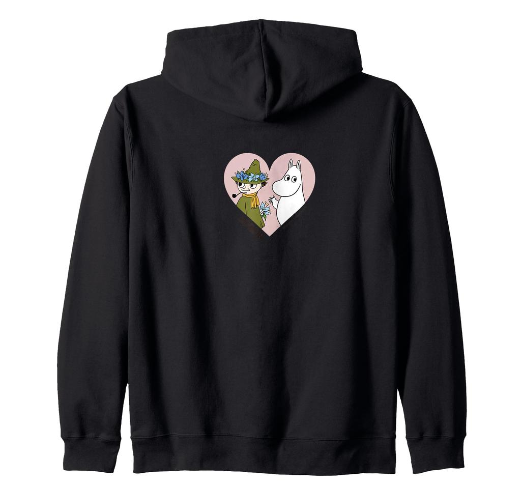 Moomin & Snufkin Heart Trimmed Zip Hoodie