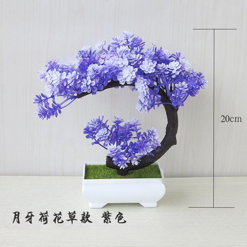 Plantas Artificiales Decoración Bonsái en Maceta Árbol Pequeño Maceta Planta Falsa Maceta Adornos de Jardín Zen Decoración de Mesa Hogar Habitación