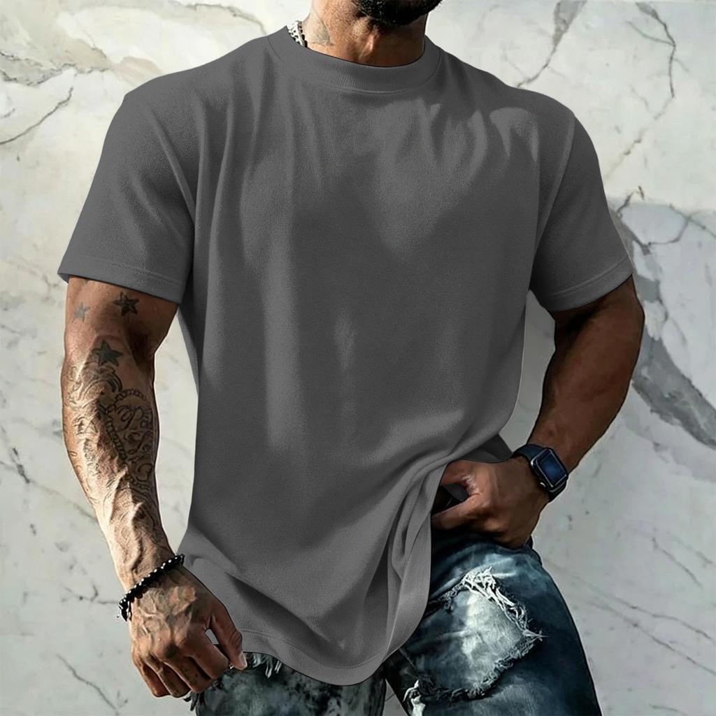 Men's Vintage Short Sleeve T Shirt Loose Fit Breathable Summer Sports Streetwear Casual Everyday Basic Top