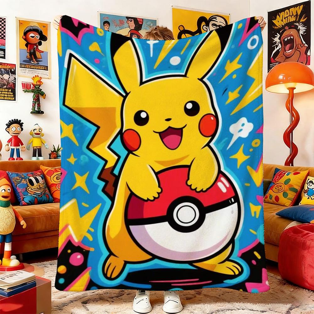 P-Poke-mons Sofa Blankets and Throws Bed Blanket Bedspread the Anime Home Decoration Bedspreads Picnic Throw & Double Decorative