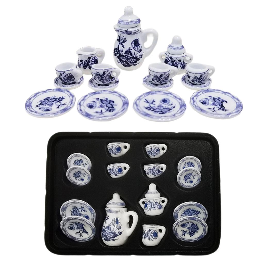 Haus Tee Teekanne Untertasse Set Rollenspiel für Kinder Rolle Geschirr Modell Spielzeug 1:12 Maßstab Küchengerät Haus Tee Spiel