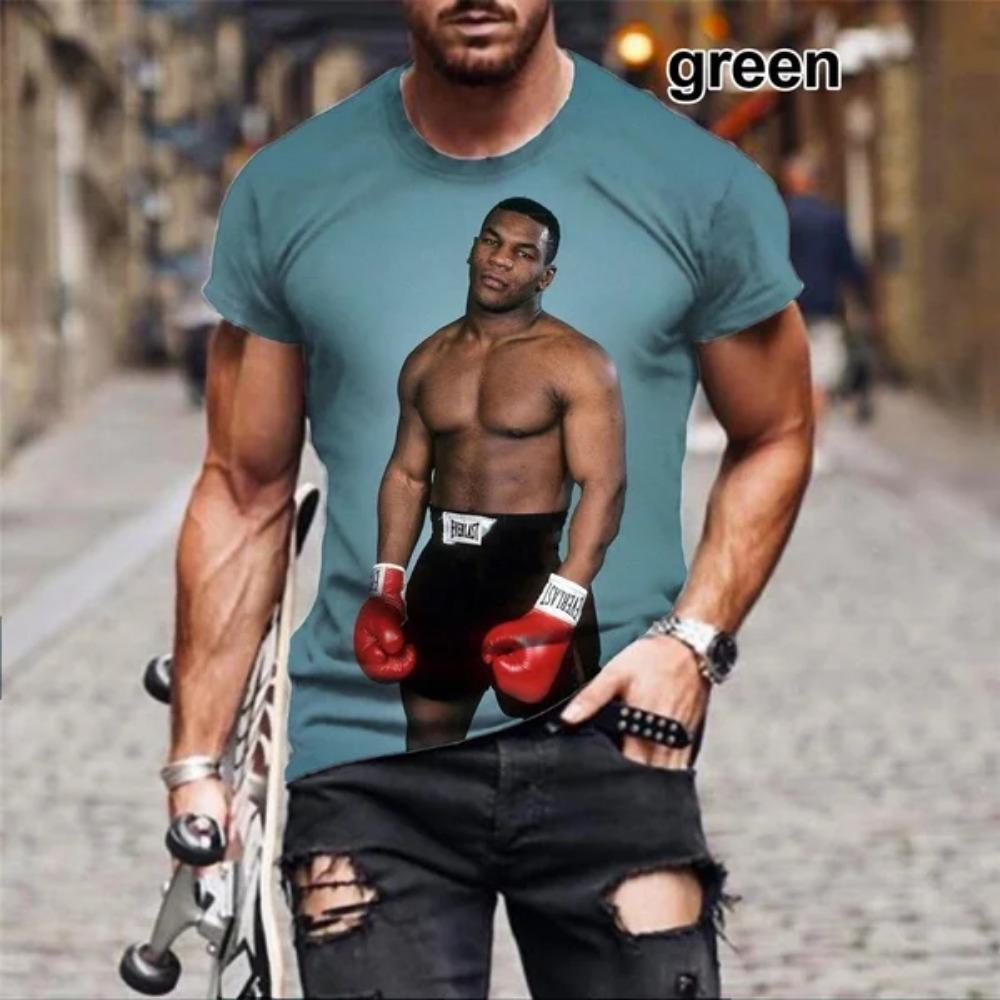 Mode Zomer Bokser Ster Mike Tyson 3D Geprint T-shirt Persoonlijkheid Grappig Casual Sport T-shirt Tops Grote Maten