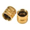 3/4inch Solid Brass Garden Hose Nozzle Connectors Two-way Female Female Connectors Solid Brass Garden Hose