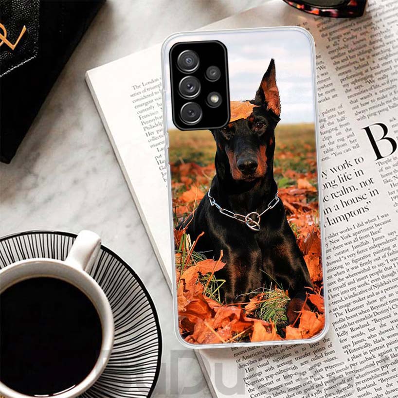 Black Dachshund Doberman Cover For Samsung Galaxy A51 A50 A71 A70 Phone Case A21S A31 A41 A10 A20E A30 A40 A01 A11 A6 A7 A8 A9 C
