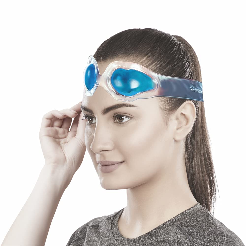 Vissco Cool Eyes (Gel), Eye Relaxing Mask For Puffy Tired Eyes, Dark Circles, Instant Pain Relief, Dry Eyes, Redness - Universal (Blue)