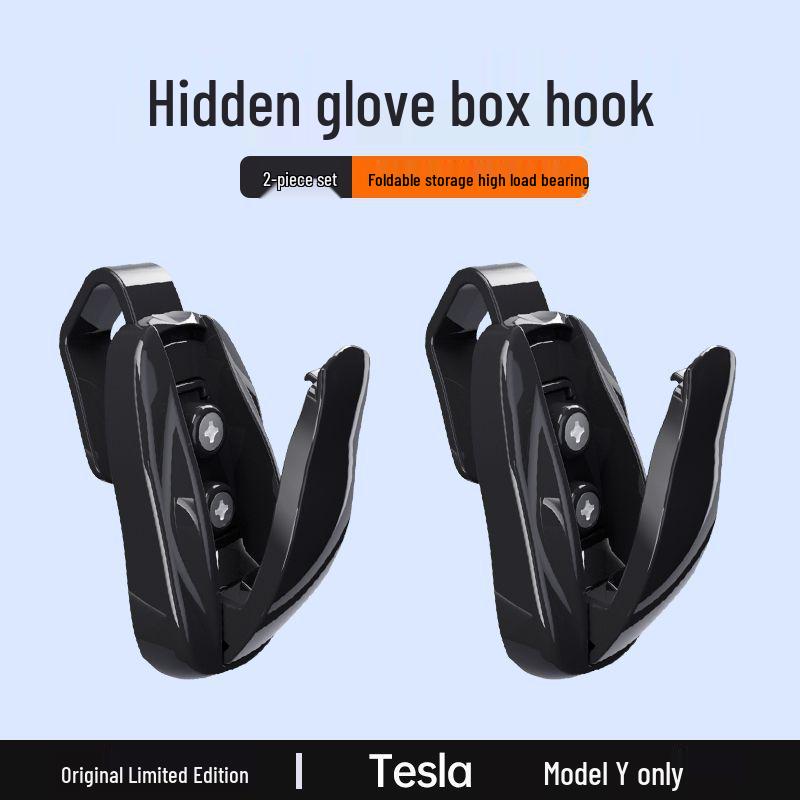 Passenger Side Glove Box Hook for Tesla Model Y/3 - Updated Interior Accessory