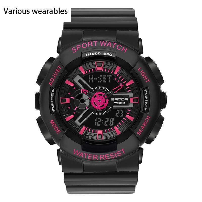 Korejský módní trend Micro Business Luminous Electronic Sports Trendy studentské korejské hodinky pro pár Candy pro děti