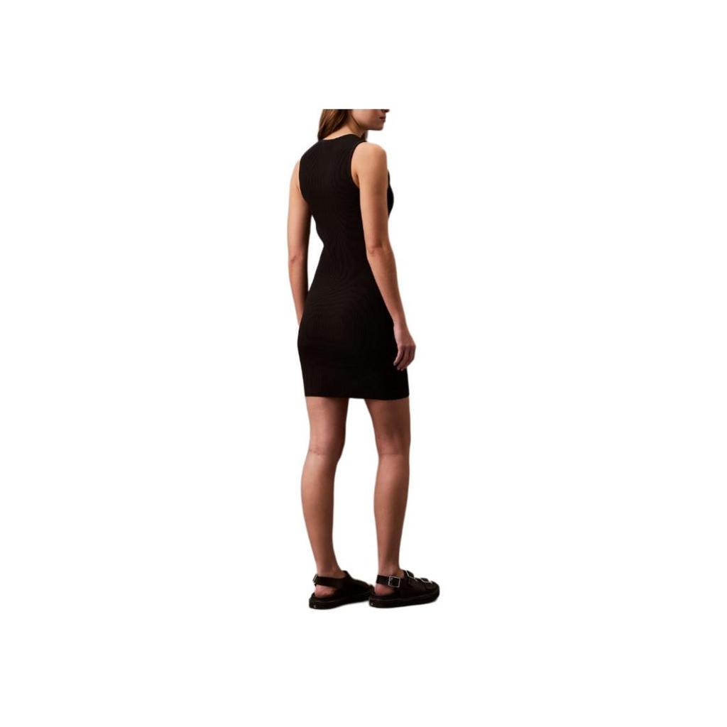 Calvin Klein Solid Slim Fit Knit Sleeveless Dress Women dresses Black 47B319GUB1