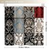 Elegant Damask Fabric Shower Curtain - Durable Polyester, Machine Washable,  Hooks Included for Bathroom & Bathtub Decor