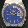 GEBRAUCHTE VINTAGE SEIKO 5 AUTOMATIK 6309A JAPAN HERREN D/D BLAU UHR 608c-a315403-9 SKU608c-a315403