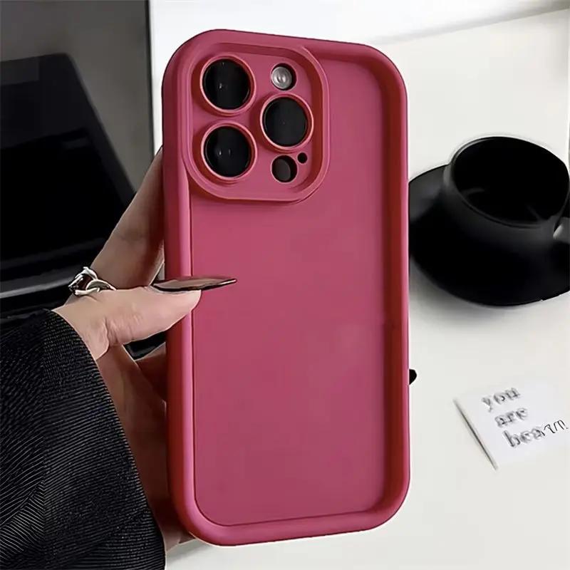 

Tanjieti Silicone Phone Case For iPhone 11 12 13 14 15 Pro Max XS X XR 7 8 15 6 Plus SE 2020 Camera Lens Protection Cover For iPhone 15 Plus