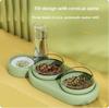 Cats Double Bowls Water Automatic Feeder Raised Stand For Cats Pet Drinking Fountain Food Dispenser Bowl Pet Products