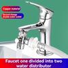 3-Way Faucet Diverter - Durable Zinc Alloy, Easy Flow Control, Standard Us Thread, Metal Construction - Premium Silvery Finish Stainless Steel Faucet