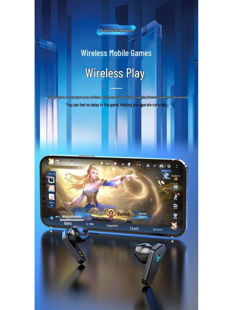 X15 Wireless Dual-Ear Gaming Bluetooth Headphones – Low Latency, Sport Touch, Digital Display