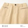 ELLE Women's Khaki A-Line Workwear Skirt