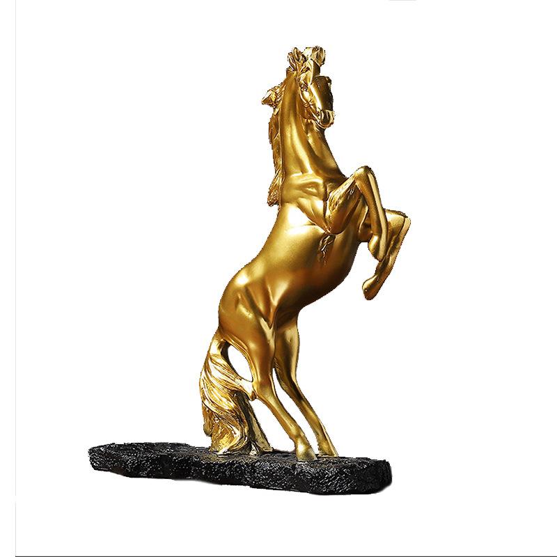 Golden War Horse Nice Wine Rack Wine Cabinet Ornaments Resin Crafts Home Use Table Table Decoration Golden Horse Red Wine Rack