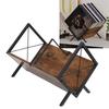 Record Storage Rack Holder Albums Music Records Display Shelf   for Book Magazine   Wood Iron