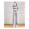 High Waisted Cashmere and Glutinous Rice Pants Knitted Warm Straight Leg Pants