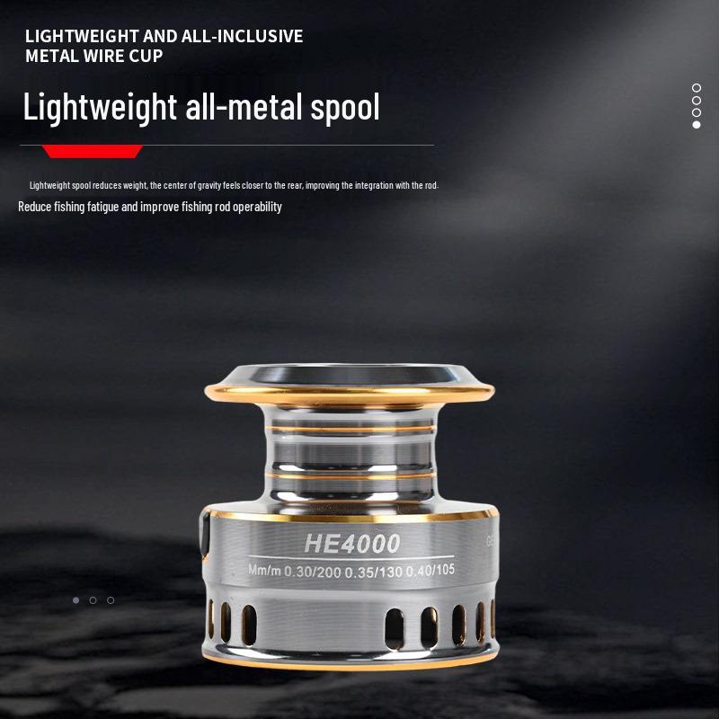 Mulineta HE Complet Metalică pentru Lansări Lungi, pentru Pescuit la Momeală Artificială și Pescuit Marin