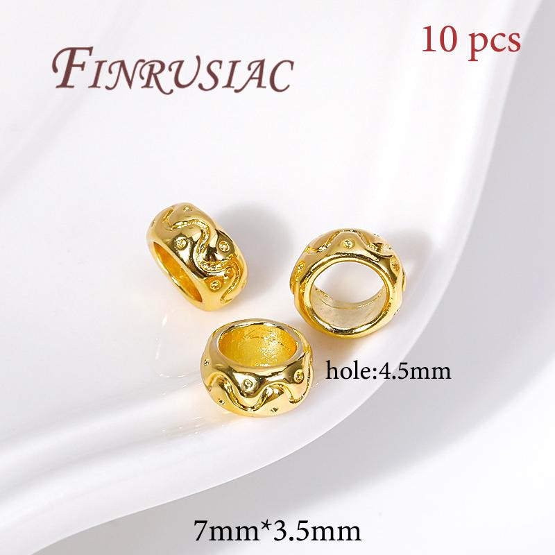 18K Gold Plated Bead End Caps For Jewelry Making Supplies Spacer Bead Caps DIY Accessories