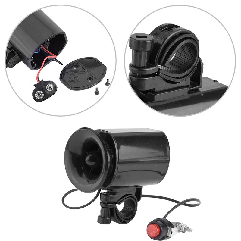 Bike Handlebar Ring High Quality 6 Sounds Super Loud Electronic Horn Ring Alarm Electric Horn