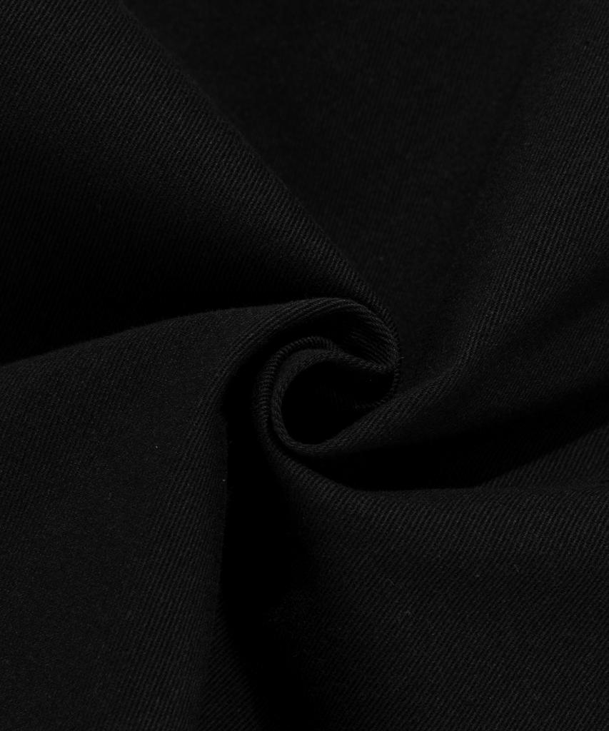 ANALOG MOOD Cotton Pintuck Wide Pants (Black)