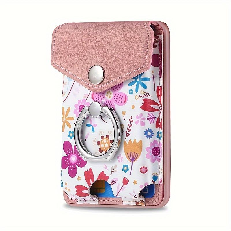 Magnetischer Handy-Kartenhalter Ring Faux-Leder Geldbörse Tasche Multi-Kartenkapazität Sicherer Halt und Ständerfunktion Für Magsafe Tasche