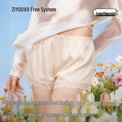 Pantaloncini di sicurezza in pizzo di seta ghiacciata da donna