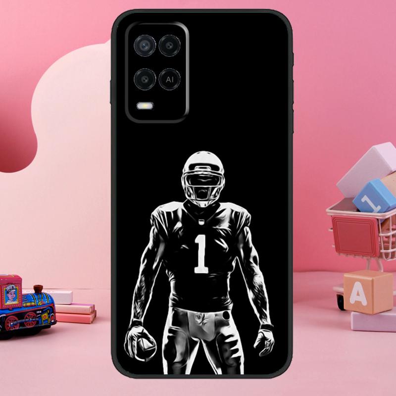 American football player sport Case For Oppo A18 A38 A58 A78 A98 A74 A54 A94 A80 A60 A40 A96 A76 A16 A15 A17 A57 A77 A5 Pro