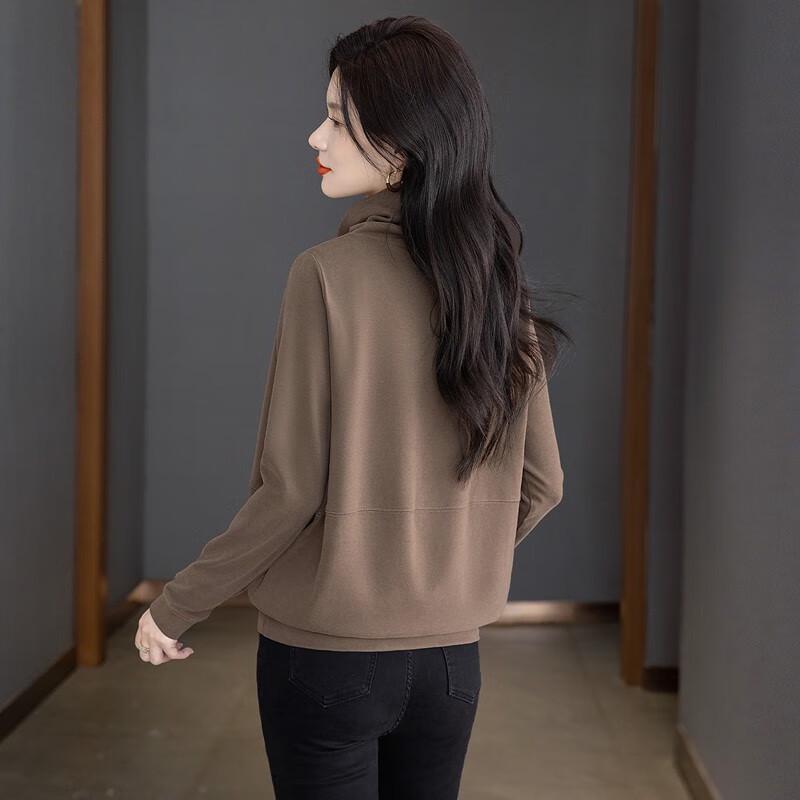 Women's Solid Cowl Neck Long Sleeve Pullover Top