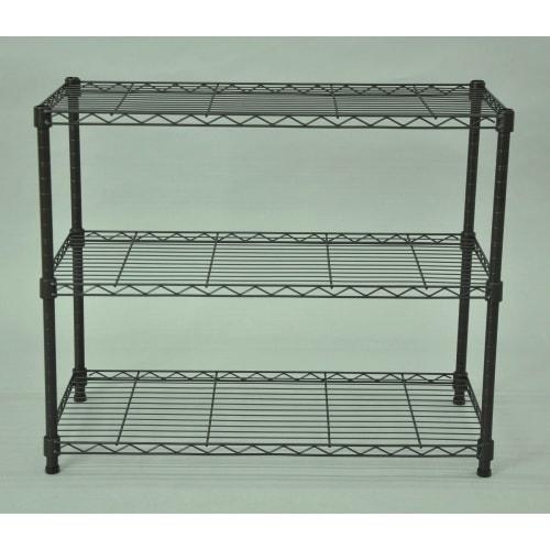 AITECH NS-7535BR Brown Metal Rack, 75x35x61.8cm, 19mm Diameter Steel Rack Set