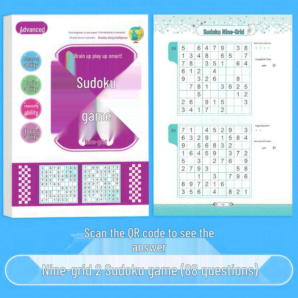 Children's Sudoku Notebook: 4x4 & 6x6 Grid Puzzle Book for Elementary Students – Focus Training Educational Toy