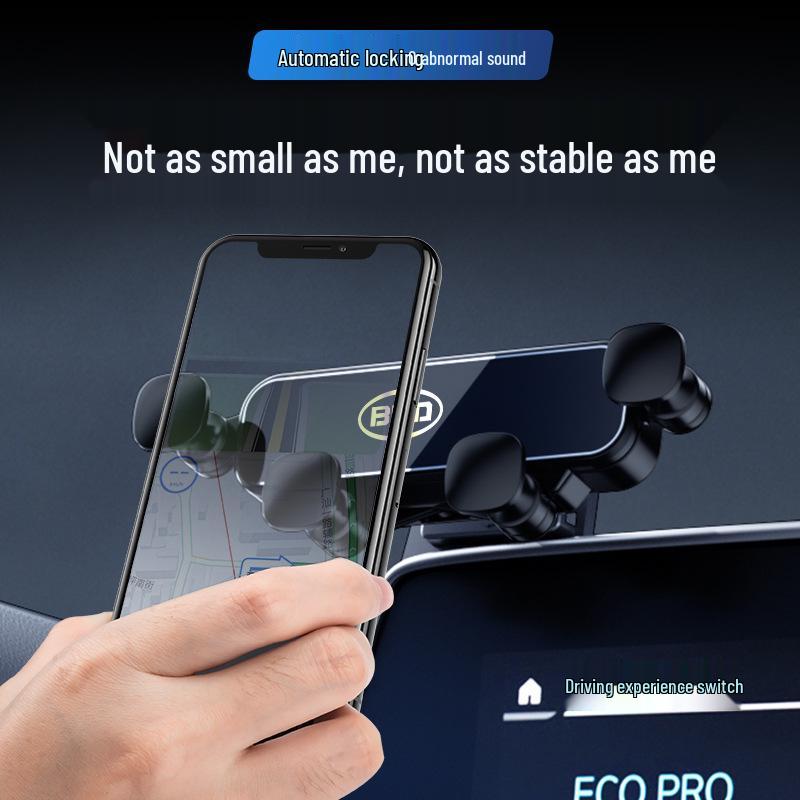 Kompatybilny z BYD Qin PLUS, Han, Tang, Yuan: Grawitacyjny uchwyt samochodowy na telefon do nawigacji i oglądania ekranu.