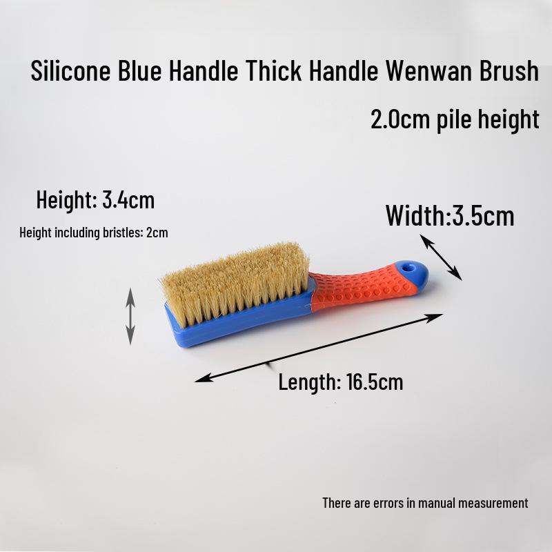Wenwan Nano & Bristle Brush with Dual-Color Silicone Handle
