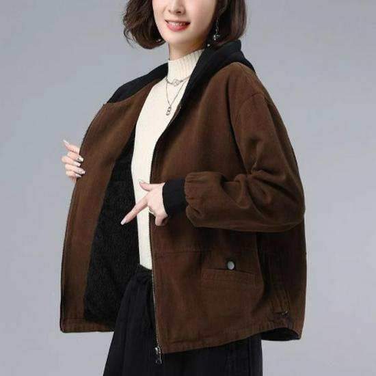 

Женская зимняя хлопковая куртка с капюшоном 2024 - Легкая, свободного кроя, на плюшевой подкладке, повседневная верхняя одежда M (suggested for 100-120 jin) красный