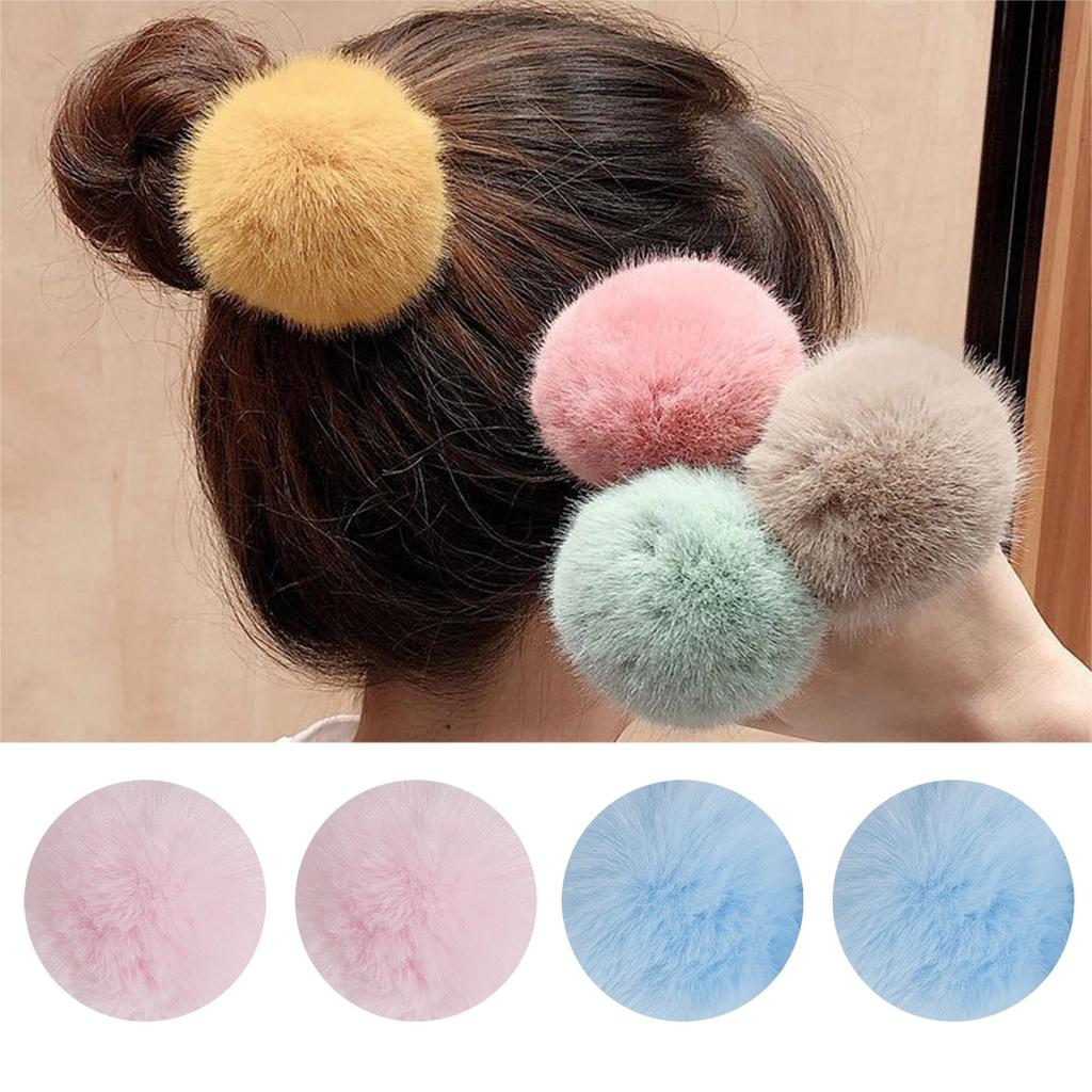 Imitate Rabbit Hair Pompoms Ball 10pcs Christmas Pompoms Keychain Car Pompon Garment Toy DIY Bag Earrings Keychain Decor