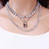 Vintage Multi Layered Gold Color Portrait Chain Chokers Necklace for Women Fashion Coin Thick Chain Pendant Necklace Jewelry