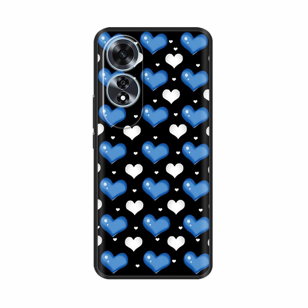 For Oppo A60 4G Case Love Heart Butterfly Soft Silicone Painted Back Cover For Oppo A60 OppoA60 4G Phone Shell Housing Fundas