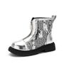 New Spring Autumn Girl's Ankle Boot Sequins Versatile Kids School Black Boots Fashion Causal Children Patchwork Leather Boots