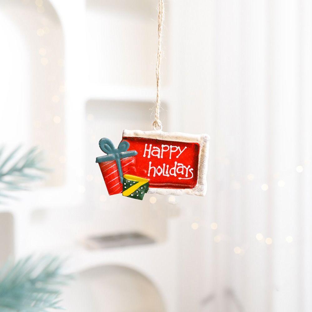3/4/8pcs Iron Christmas Tree Decoration Pendant Delicate Cute Santa Claus Snowman Ornaments Hanging Creative