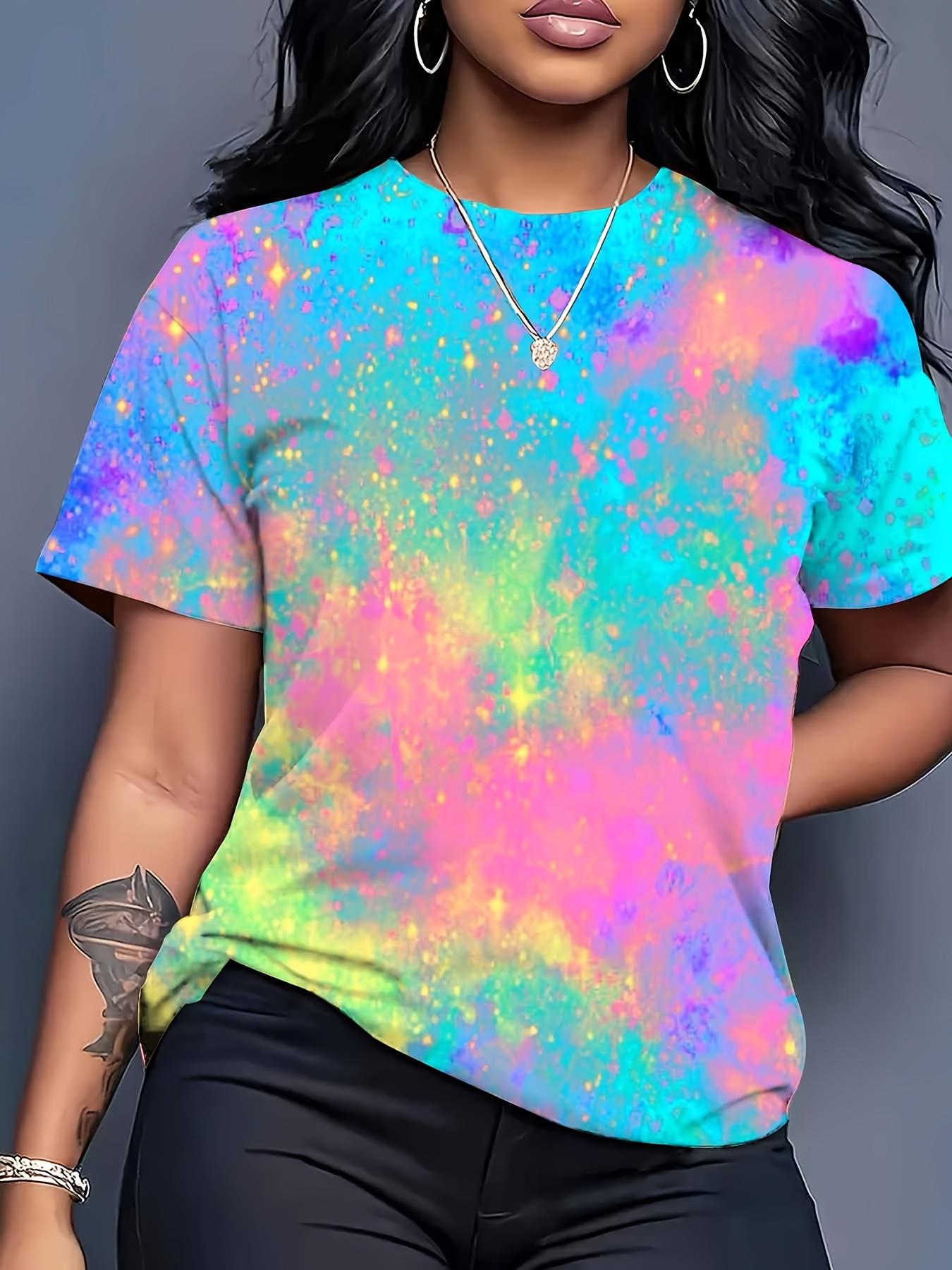 

Stylish Colorful Plaid T-Shirt Women s Fashion Large Size T-Shirt Fashion Summer Outfit XXS