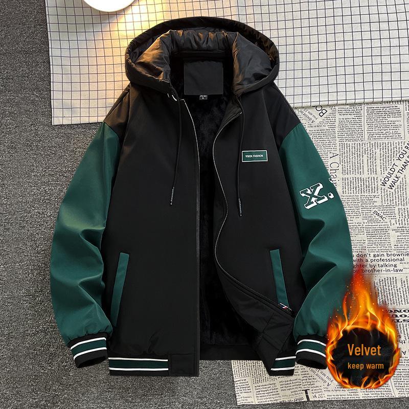 Men's Plus Size Trendy Loose Baseball Jacket - Spring/Autumn Hong Kong Style, Scruffy Cool Casual Outerwear for Couples