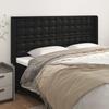 VidaXL Tête de lit avec oreilles Noir 203x16x118-128 cm Similicuir3119688
