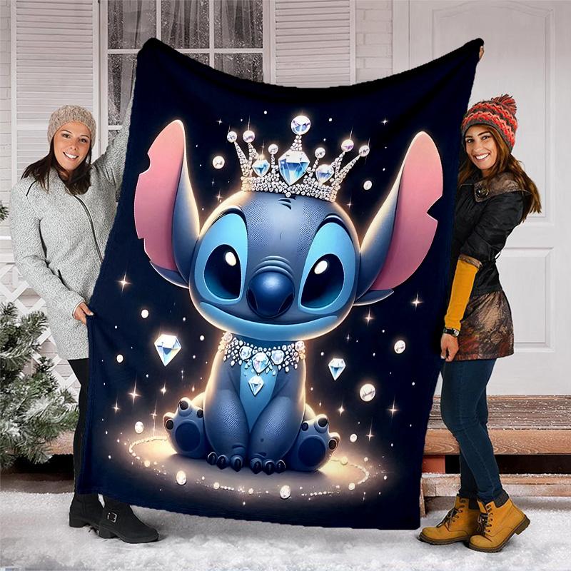1pc S-Stitch1 Theme Blanket - Digital Print, Polyester, Cozy for All Seasons, Perfect for Outdoor, and Travel