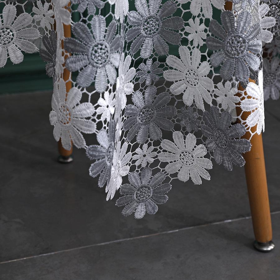 Embroidered Tablecloth with Hollow Multi Size Dust-proof and Anti Slip High-end Long Strip Tablecloth, Nordic Hollow Tablecloth
