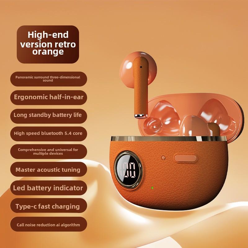 

Новые беспроводные внутриканальные стереонаушники TWS с высоким качеством звука — компактные, портативные и универсальные оранжевый