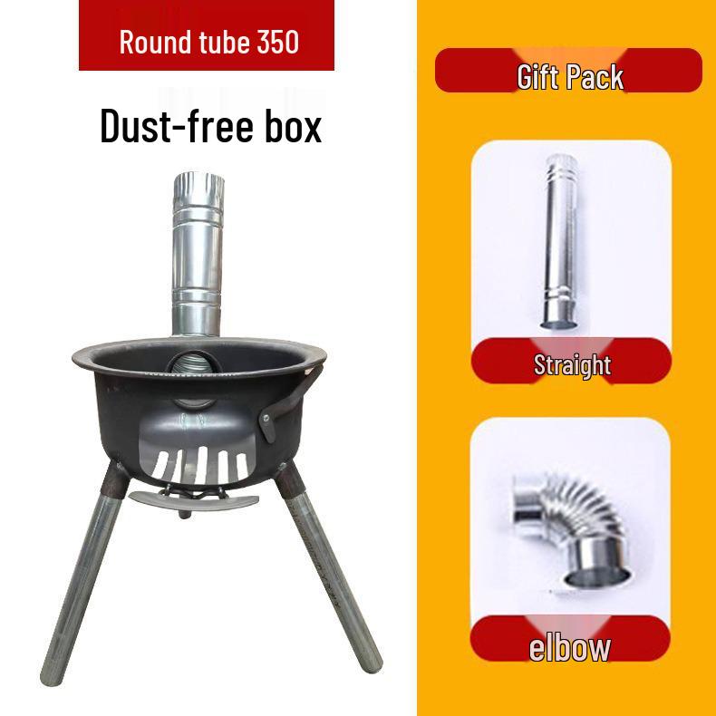 Portable Outdoor Firewood Stove with Threaded Round Legs - New Model