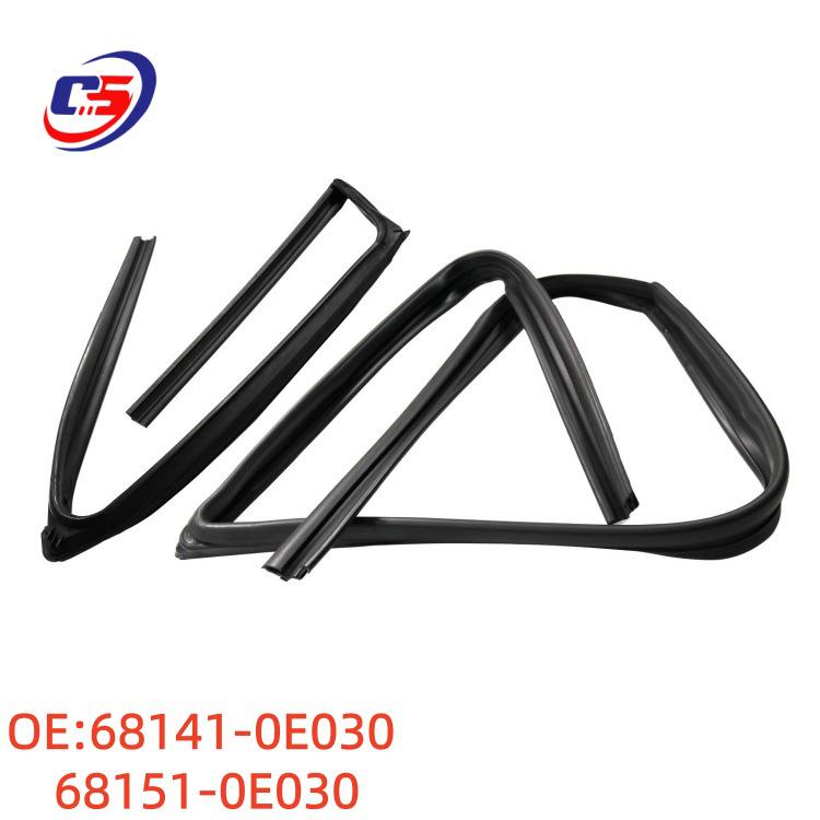 

68141-0E030 fits Toyota Highlander window glass guide channel; mud groove: 68151-0E030. 68141-0E030, 68151-0E030