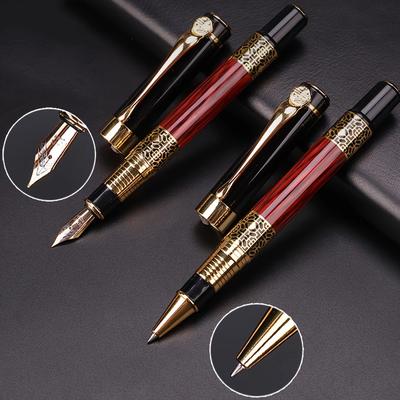 Metal Wood Grain Fountain Pen School Supplies Pens Student for Ballpoint Pen Stationery Supplies Fountain Pen High Quality